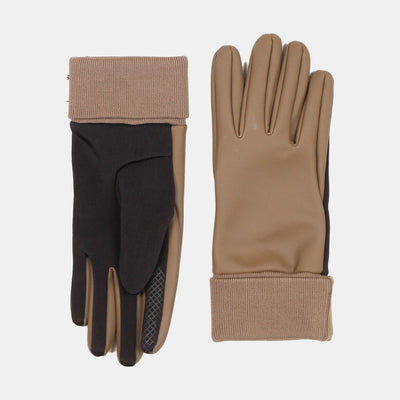 Rains Brown Gloves Size Large
