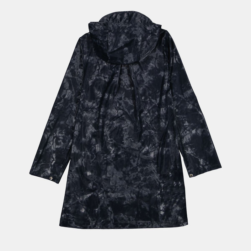 Rains Navy Longer Jacket Size Meduim