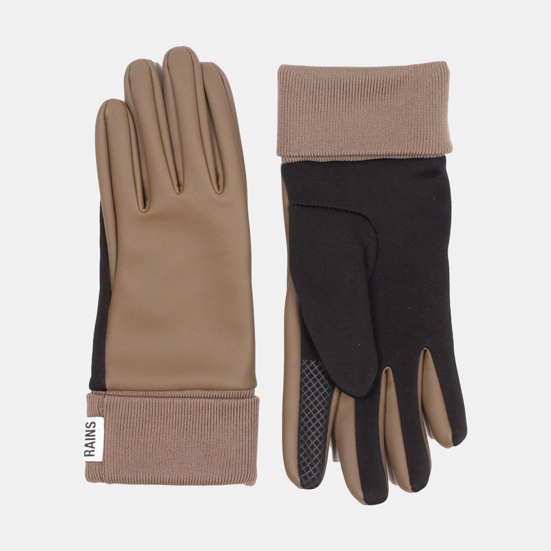 Rains Brown Gloves Size Meduim